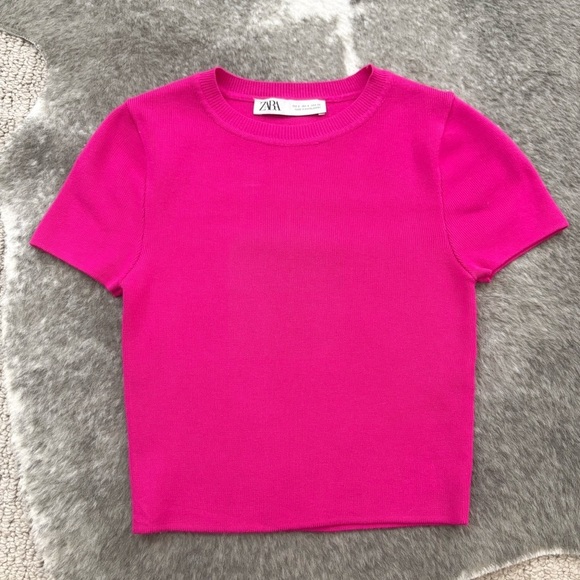 Zara Hot Pink Crop Top - Picture 5 of 10